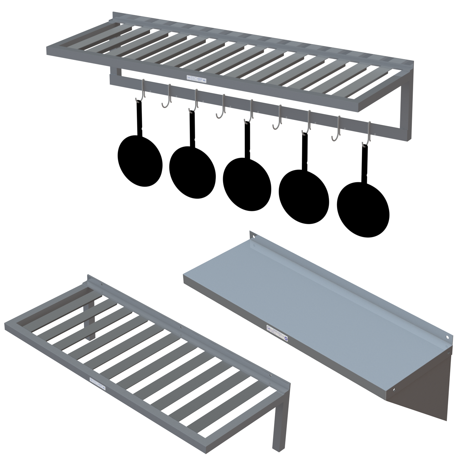Aluminum Wall Shelves National Cart