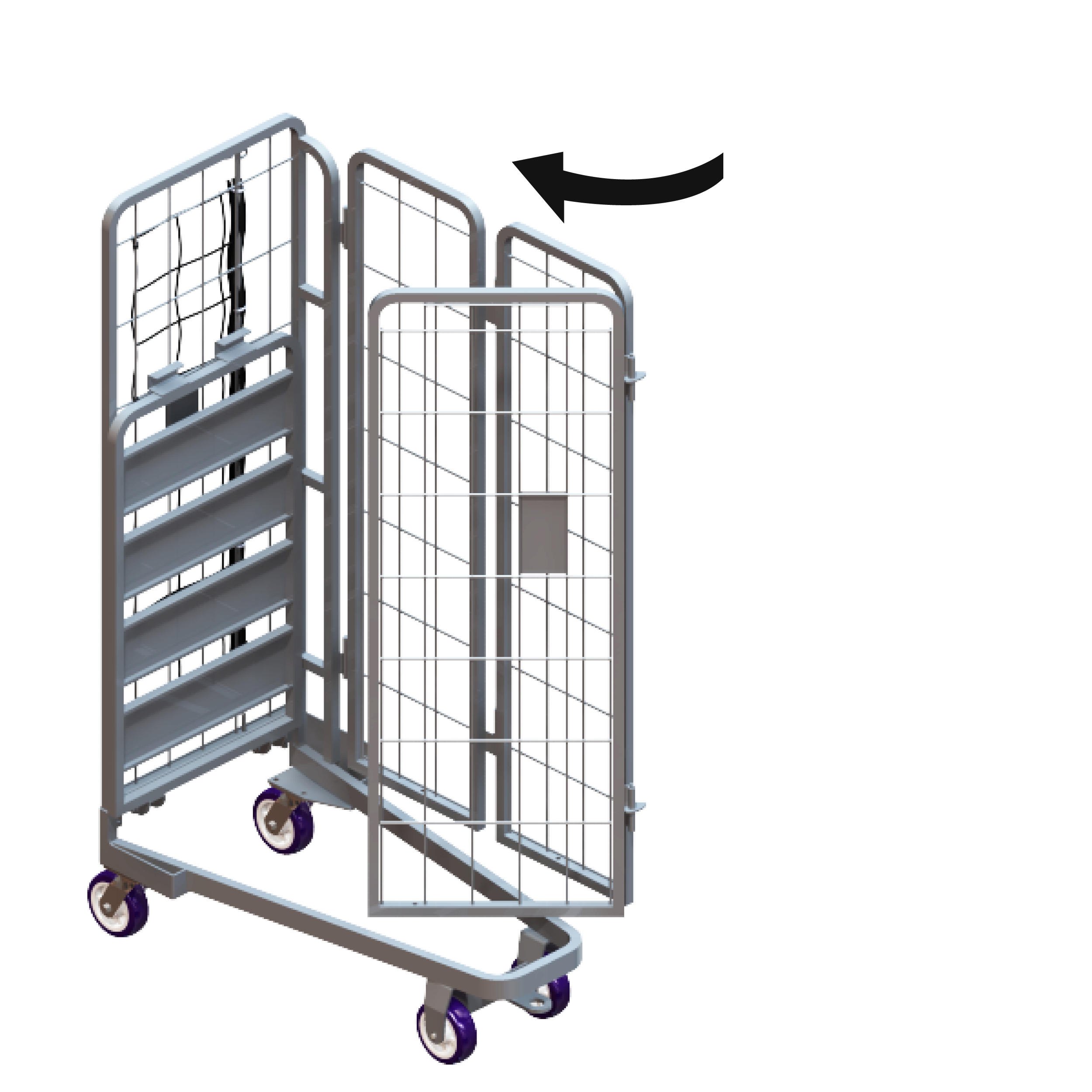nesting Rolltainers distribution cart Warehouse cart
