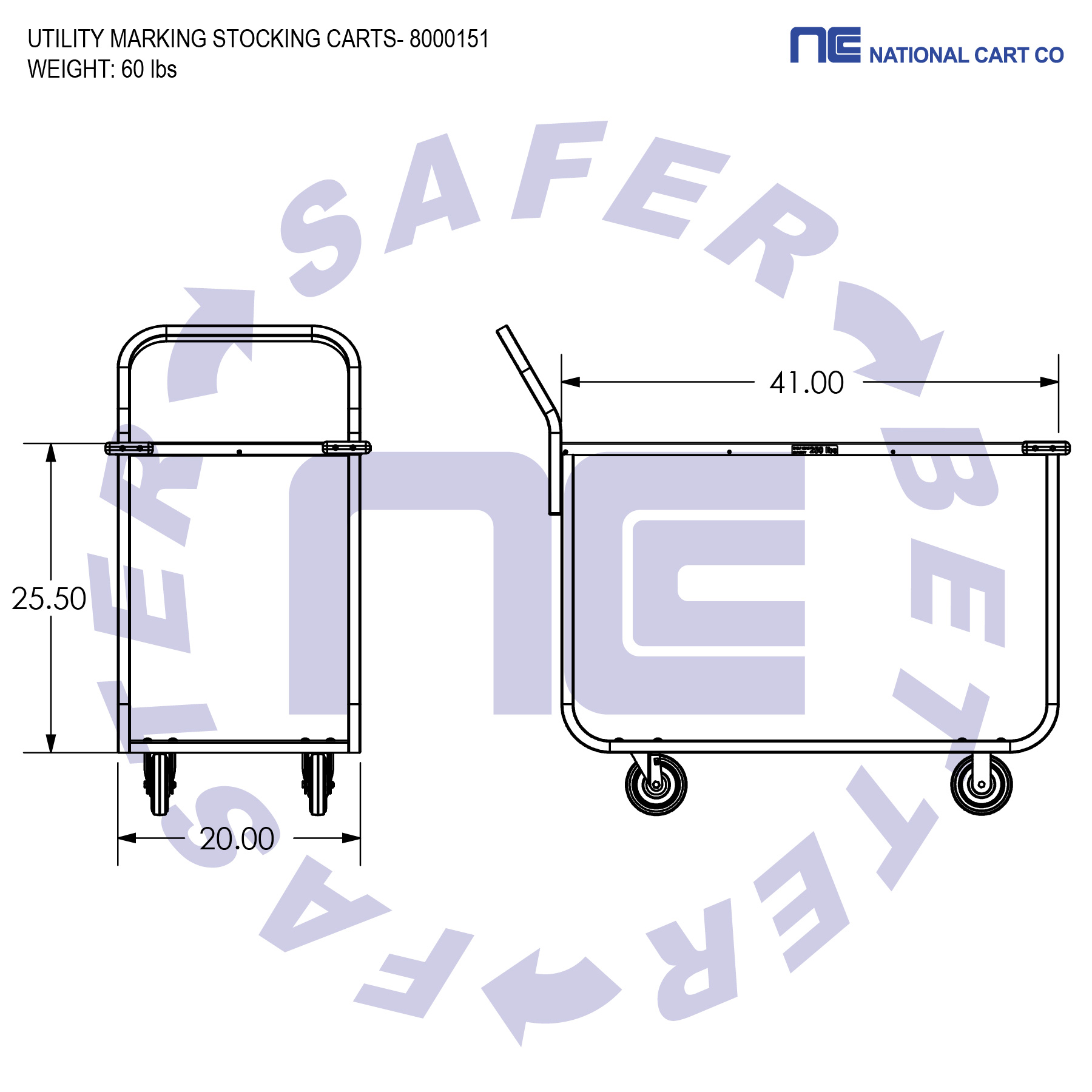 Utility Marking Stocking Cart industrial cart material handling picking cart