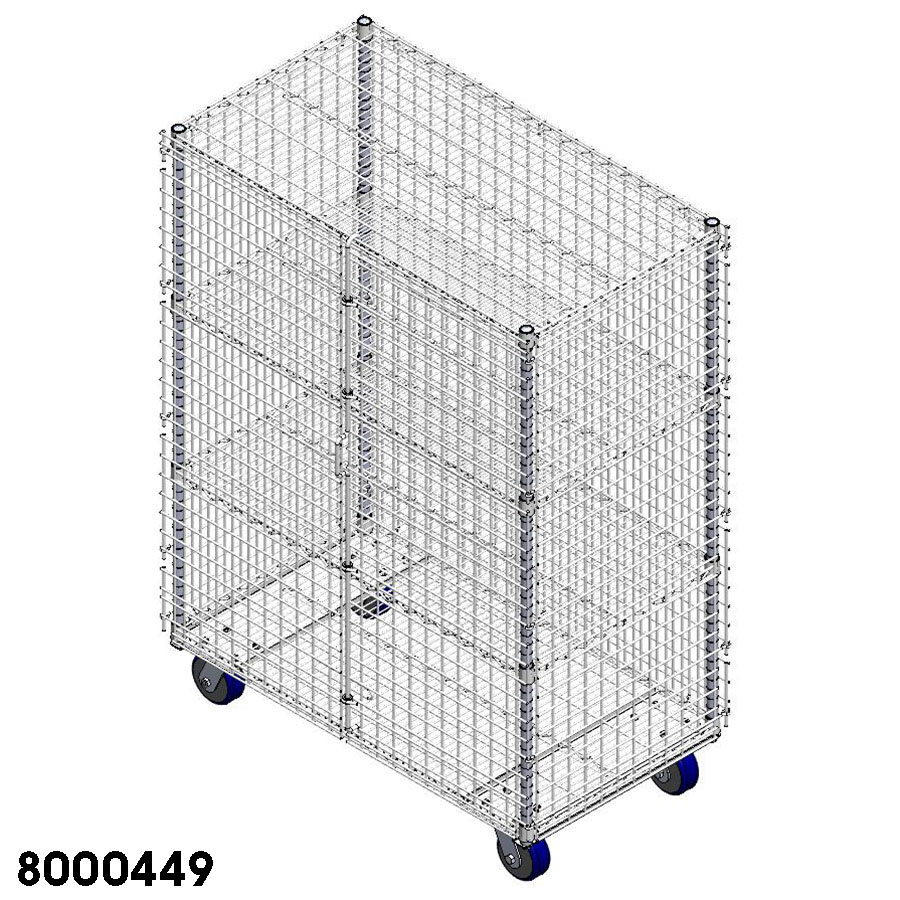 8000449 Mobile Security Cages Security cart Picking Cart industrial cart material handling cart fulfilment cart distribution cart