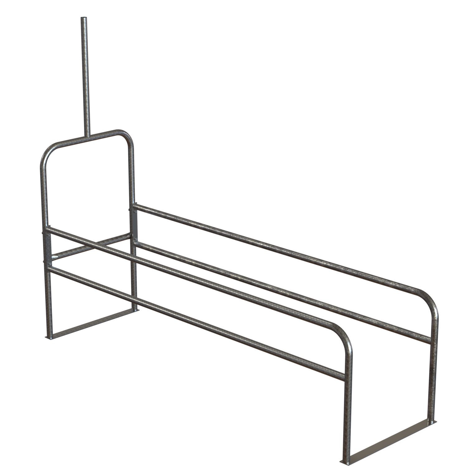 Cart Corral cart rack parking lot corral customer cart collection galvanized mechanical steel tubing and hot-dipped galvanized base plates shopping carts cart return Single cart corral double cart corral single corral double corral carriage storage single entry double entry through corral