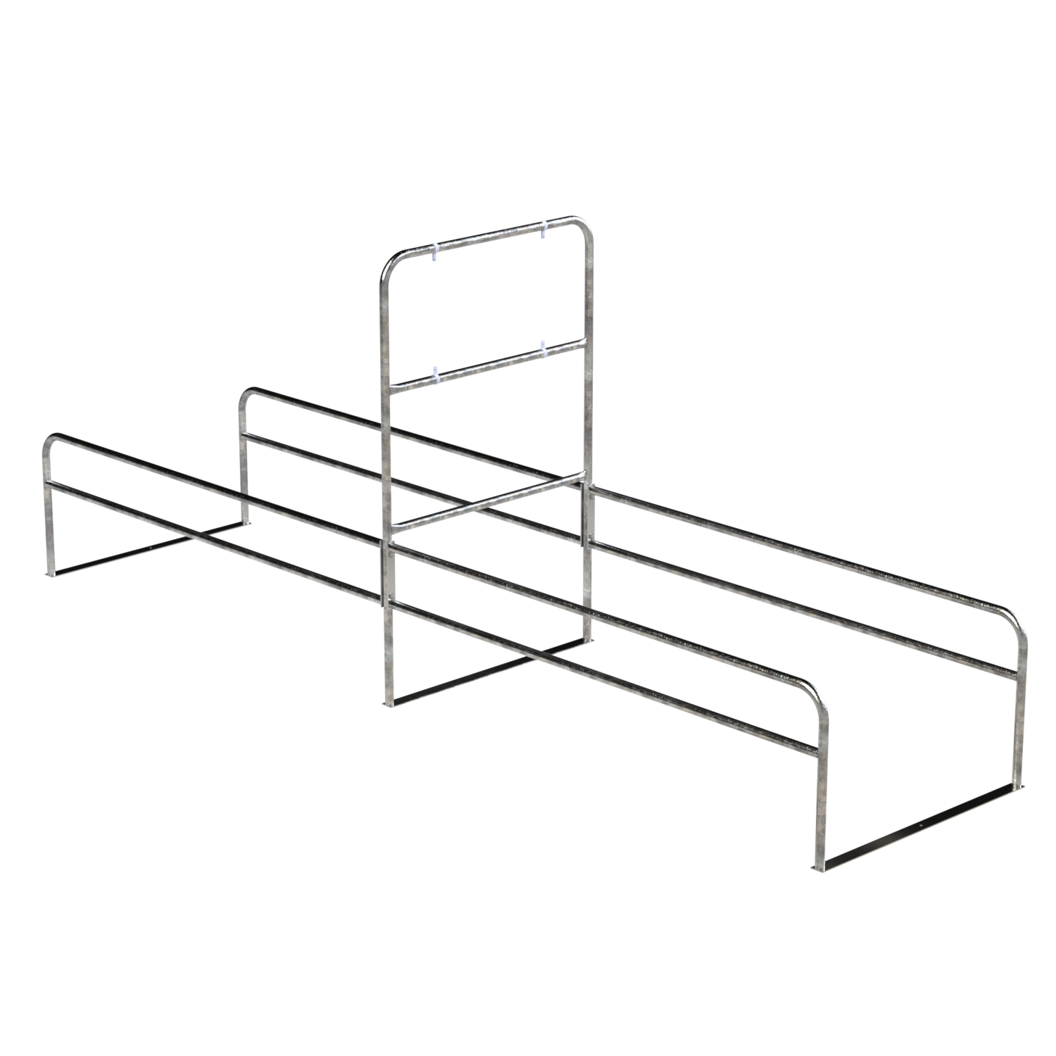 Cart Corral cart rack parking lot corral customer cart collection galvanized mechanical steel tubing and hot-dipped galvanized base plates shopping carts cart return Single cart corral double cart corral single corral double corral carriage storage single entry double entry through corral cart corral signage