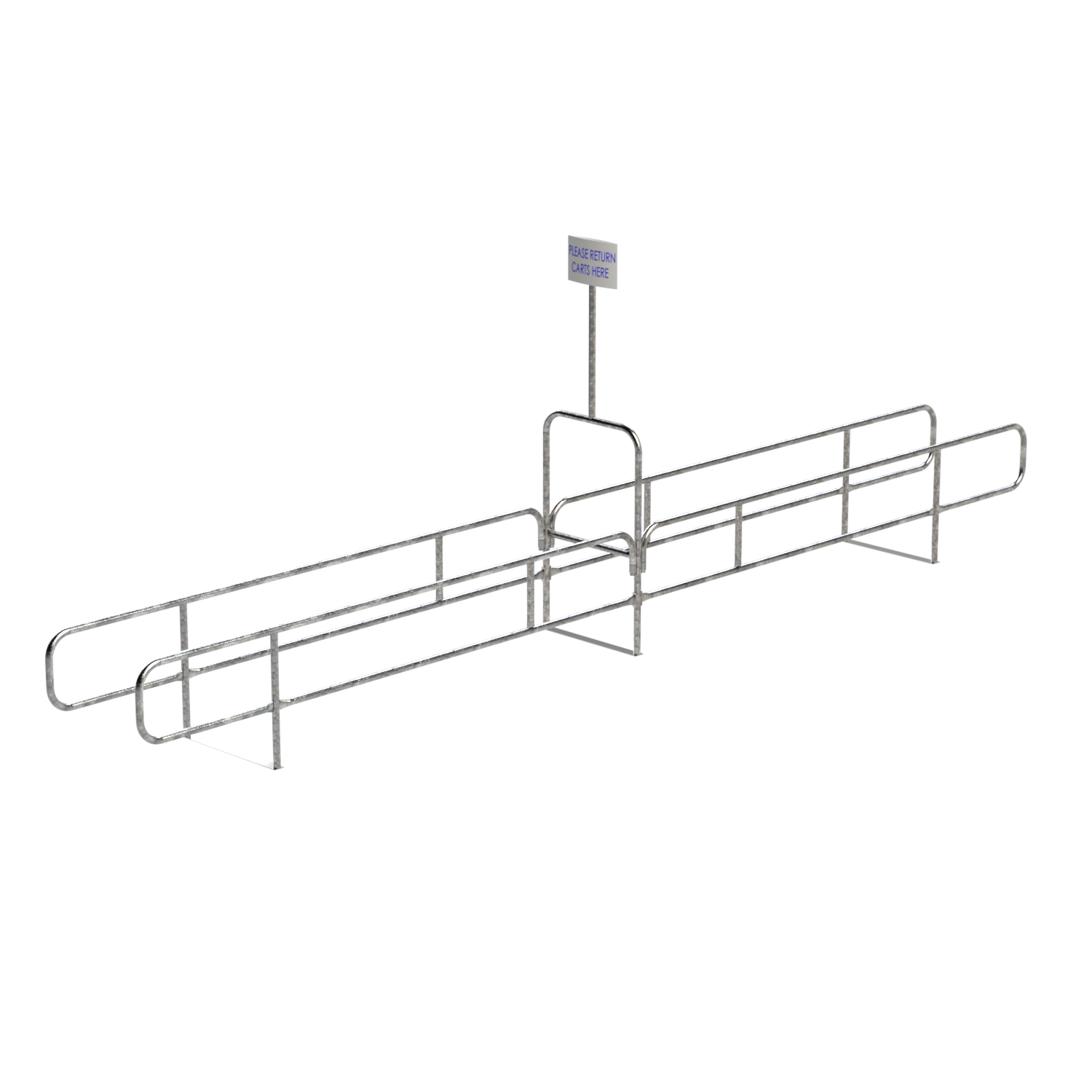 8030370_1 snap-too-360-series-cart-corral Cart Corral cart rack parking lot corral customer cart collection galvanized mechanical steel tubing and hot-dipped galvanized base plates shopping carts cart return Single cart corral double cart corral single corral double corral carriage storage single entry double entry through corral cart corral signage