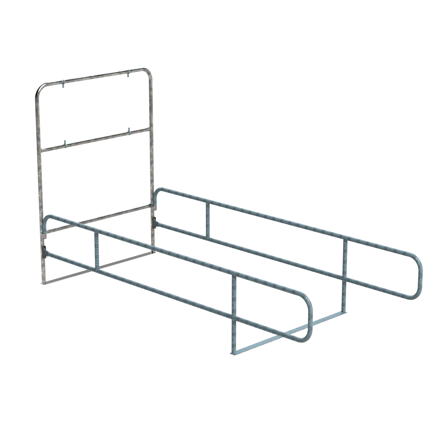 Cart Corral cart rack parking lot corral customer cart collection galvanized mechanical steel tubing and hot-dipped galvanized base plates shopping carts cart return Single cart corral double cart corral single corral double corral carriage storage single entry double entry through corral cart corral signage