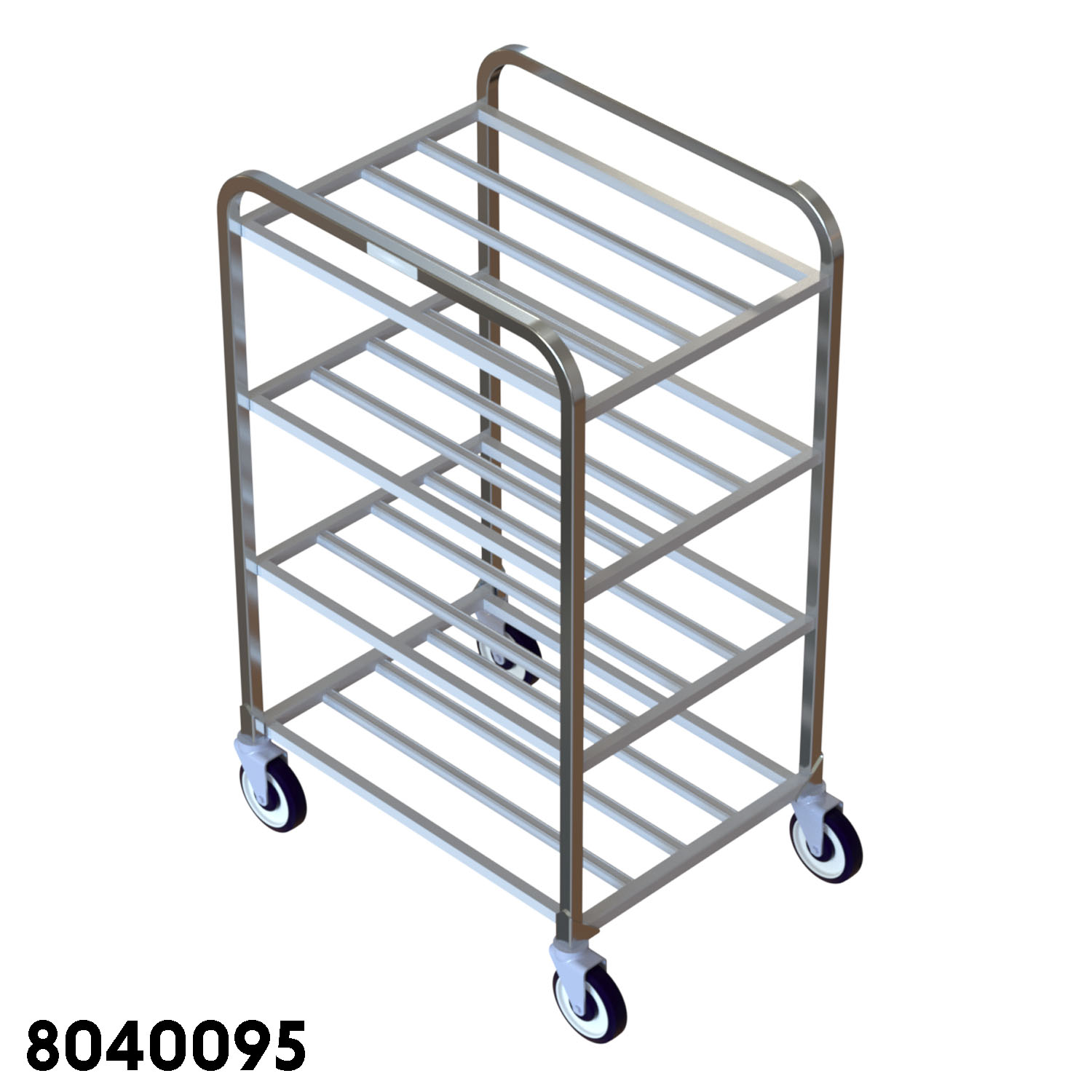 NSF approved. This food service cart meets strict standards and procedures imposed by NSF.