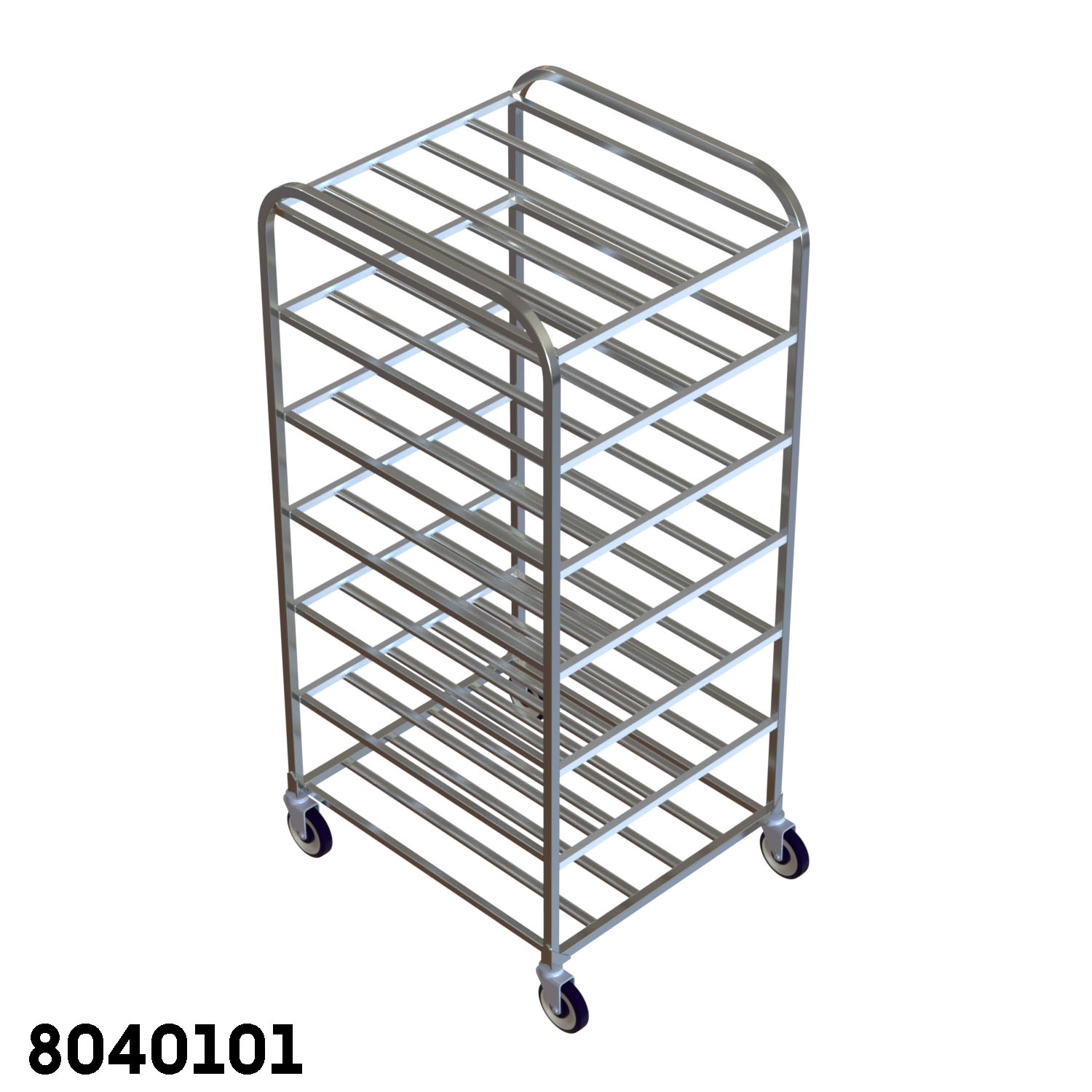 NSF approved. This food service cart meets strict standards and procedures imposed by NSF.