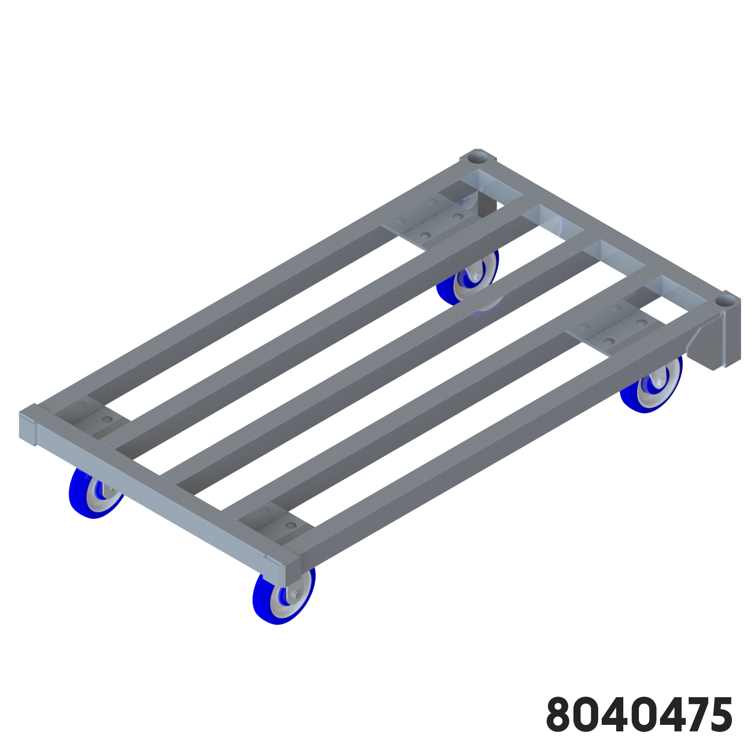 sanitary aluminum cart can be used in all departments to transport or store dry goods and perishables.