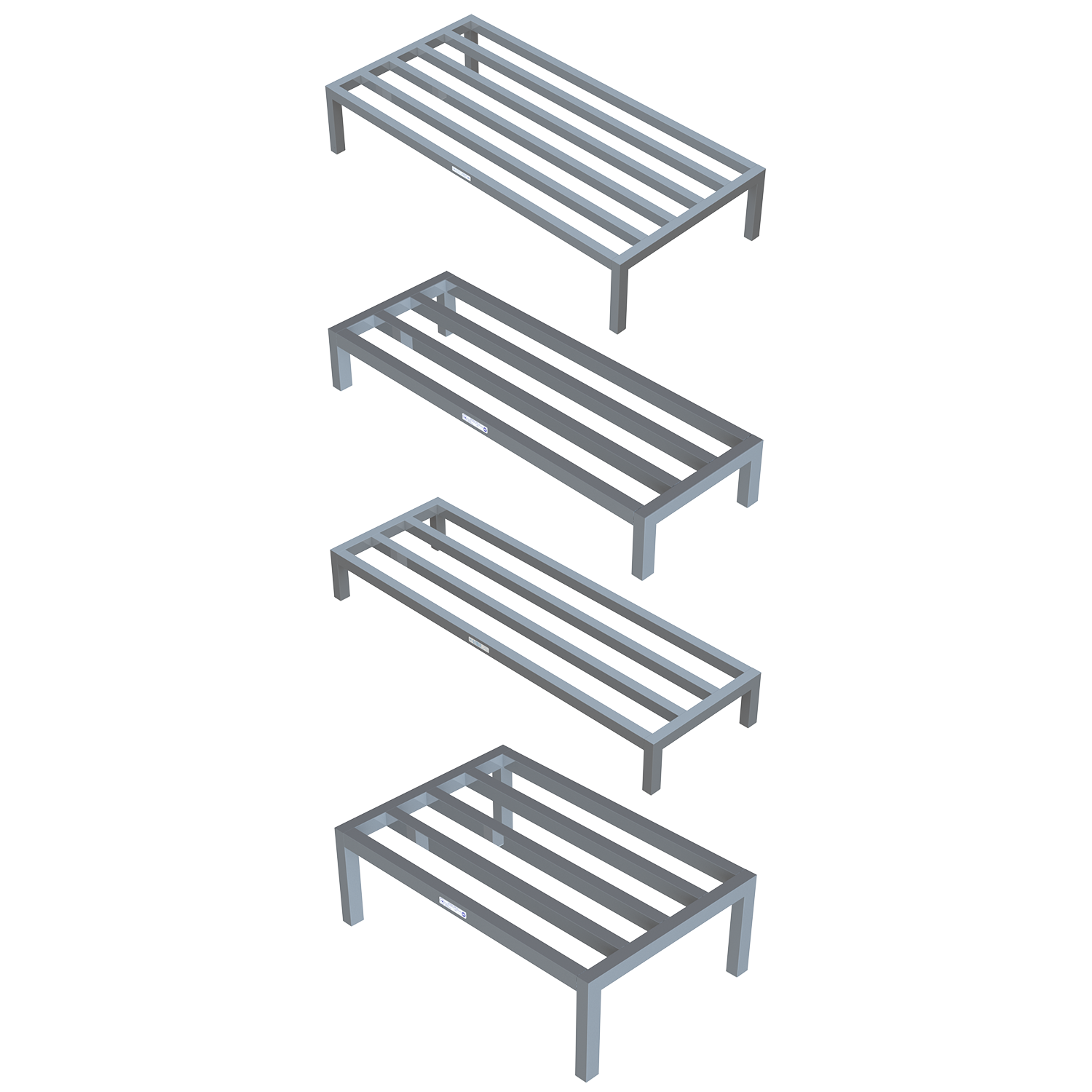 Dunnage Racks NSF certifiedProduct Storage Keywords: Secure product storage Elevated product storage Floor-free storage Airflow around products Package life optimization Cleaning-friendly storage Material and Construction Keywords: NSF-approved racks Sanitary aluminum storage All-welded construction Heavy-duty tube racks Rustproof storage solution Lightweight product racks Stability and Sturdiness Keywords: Stable storage solution Sturdy product racks Wide base storage Reliable product support Durable storage design Maintenance and Cleaning Keywords: Easy maintenance storage Hygienic storage solution Cleaning-friendly racks Rust-resistant storage Long-lasting cleanliness NSF Compliance Keywords: NSF standards storage NSF-approved product racks Food safety compliant storage Quality assurance in storage Sanitary storage solution General Keywords: Durable product racks Long-lasting storage solution Lightweight storage design Optimal package life Efficient airflow storage