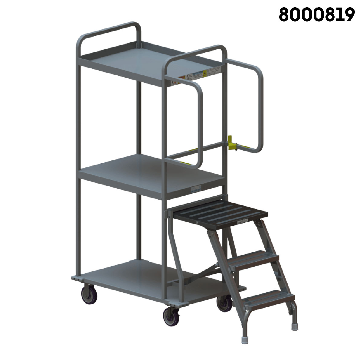 3 Shelf Ladder Cart, 3 Shelf Stair Cart, Ladder Picking Cart industrial cart material handling