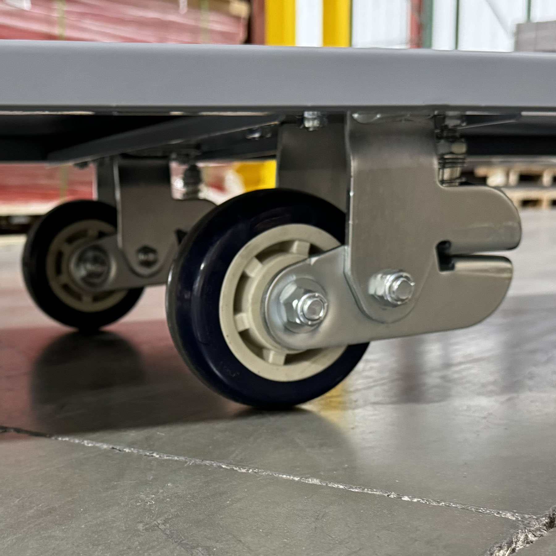 Product Retention. “No-rock” casters minimize tipping and help retain cargo during movement. 2-Step Stair Cart National Cart Ladder Cart, Ladder Picking Cart, picking cart, ecom cart, ecommerce cart, ecommerce picking cart, step cart, step picking cart, two step cart, 2 step cart