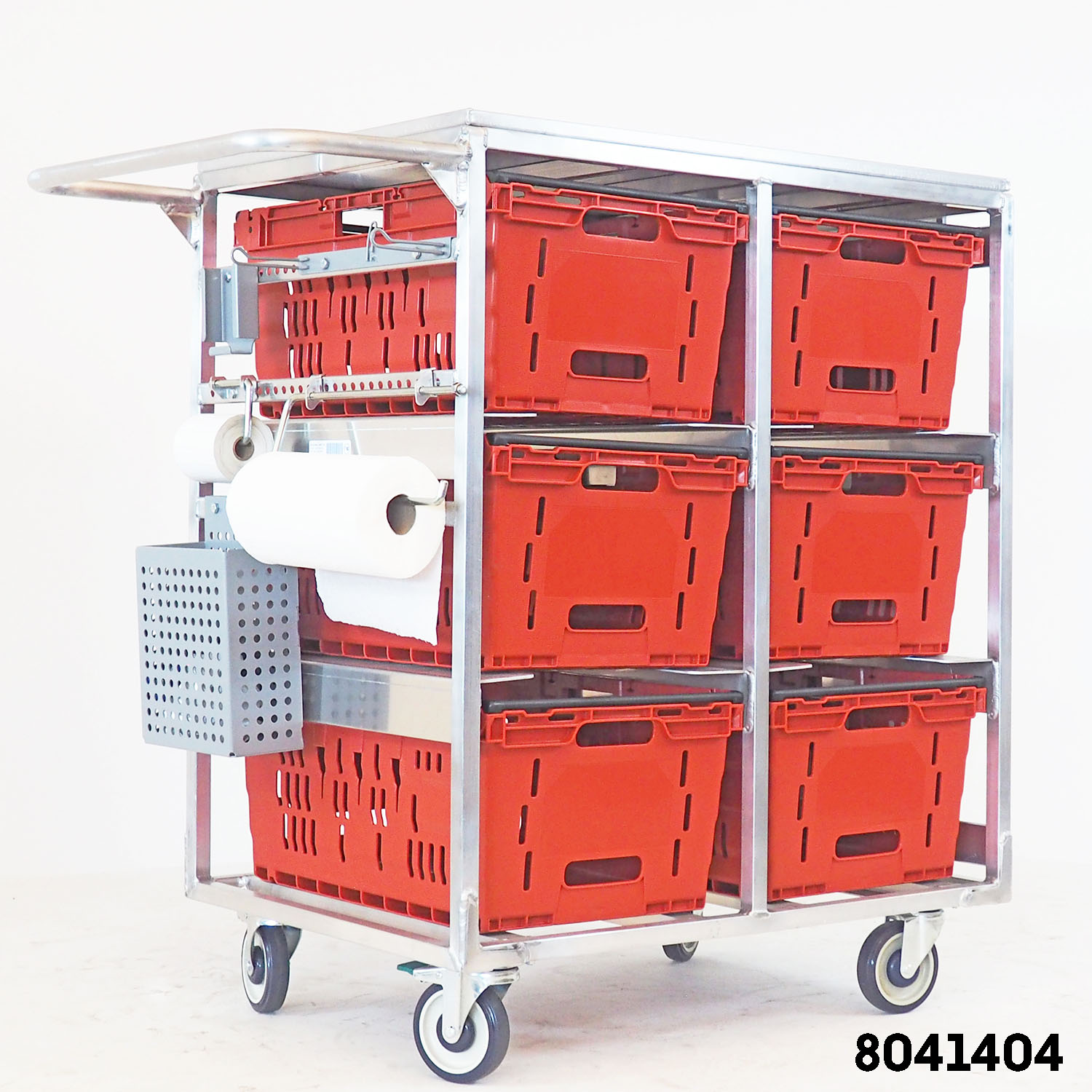 Increase efficiency. Can hold 6-8 totes to easily pick multi-orders at once.