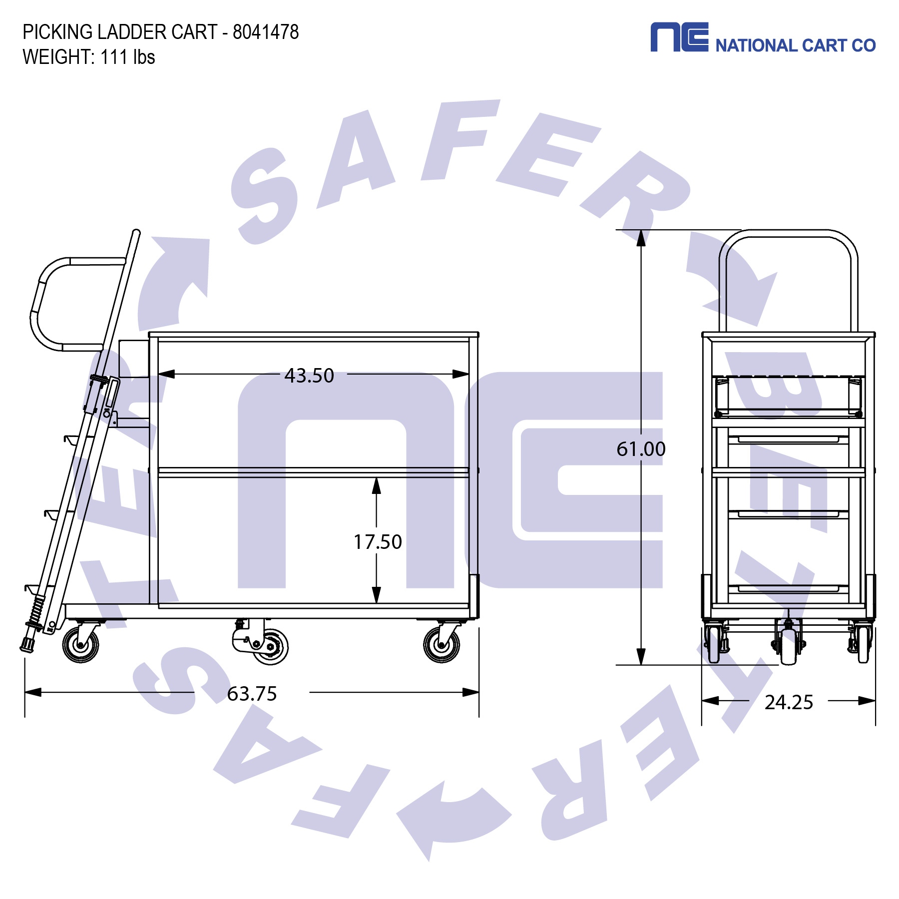 The Aluminum Picking Ladder Cart stands as a reliable solution to optimize picking operations in industrial and warehouse settings. Crafted from lightweight yet durable aluminum, this cart prioritizes efficiency and accuracy in the picking process. The innovative design minimizes picking errors by providing associates with a clear line of sight to the products, ensuring heightened visibility and reducing the likelihood of mistakes. Its heavy-duty spring ladder, available in both aluminum and steel options, facilitates easy access to items at various heights, enhancing overall picking efficiency. The cart not only promotes order accuracy but also prioritizes safety with features that ensure a secure platform during use. With its customizable options and versatile construction, the Aluminum Picking Ladder Cart proves to be an invaluable tool for businesses seeking to streamline their picking operations, increase productivity, and maintain a focus on precision in the fulfillment process.
