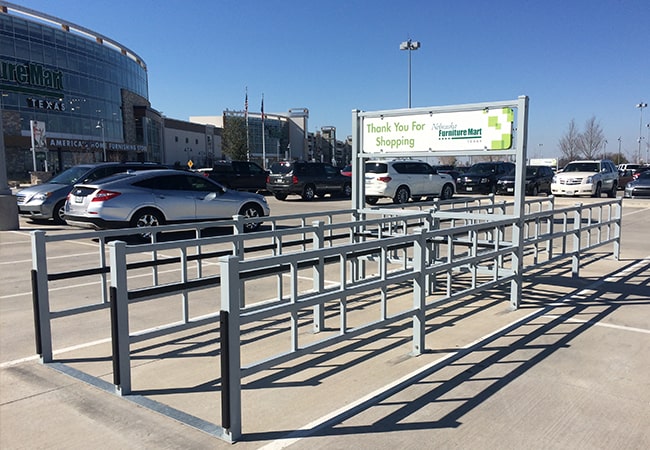 Cart Corral in Store Parking Lot