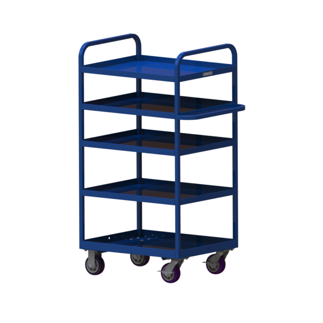5 Shelf Utility Cart | National Cart INDUSTRIAL CARTS ergonomic handle cart picking cart material handling