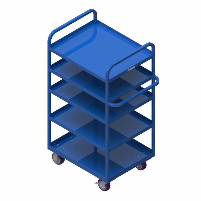 5 Shelf Utility Cart | National Cart INDUSTRIAL CARTS ergonomic handle cart picking cart material handling