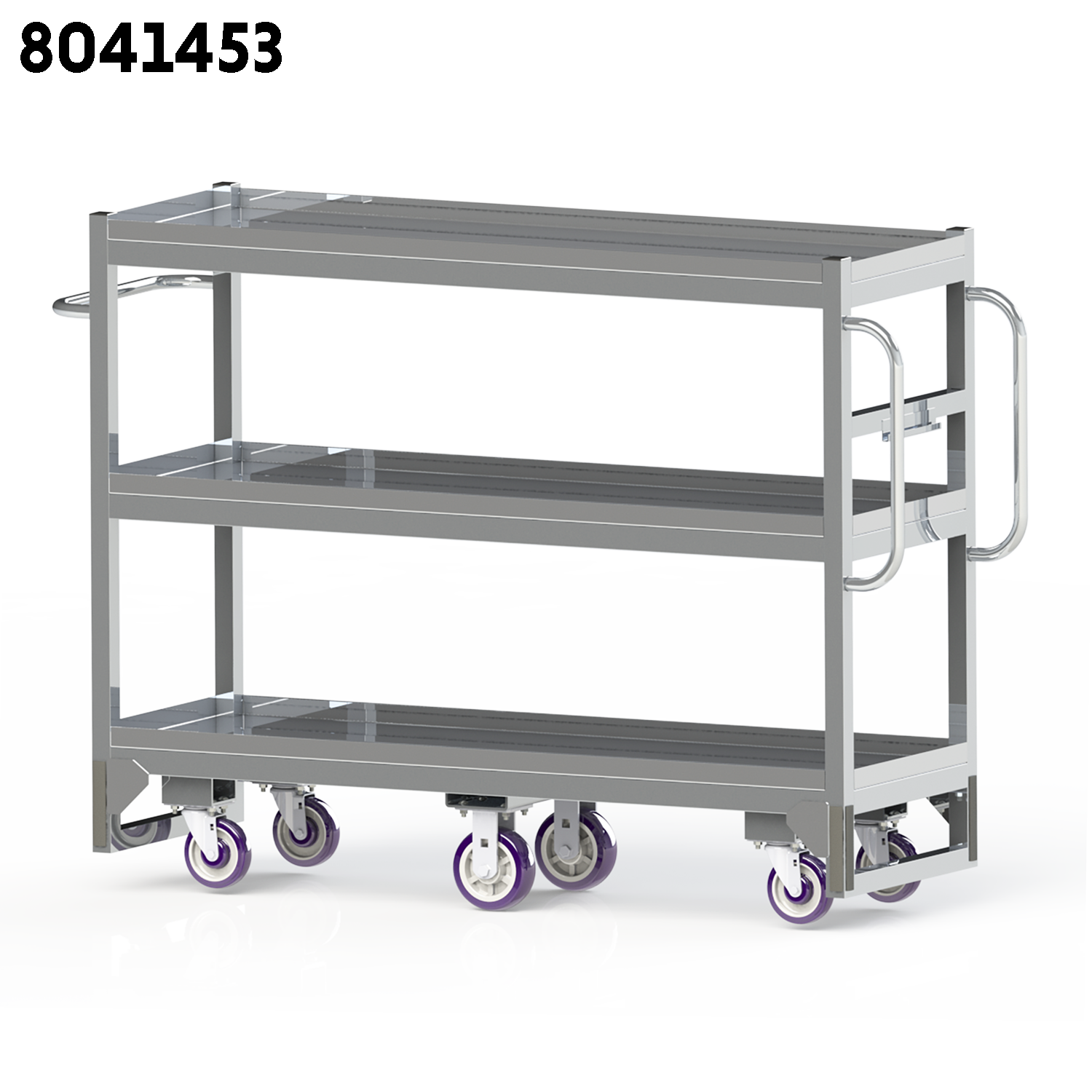 Lakeside 311 Standard Duty Stainless Steel Utility Cart - 3 Shelves, 27.5L X 16.25W X 32.125H