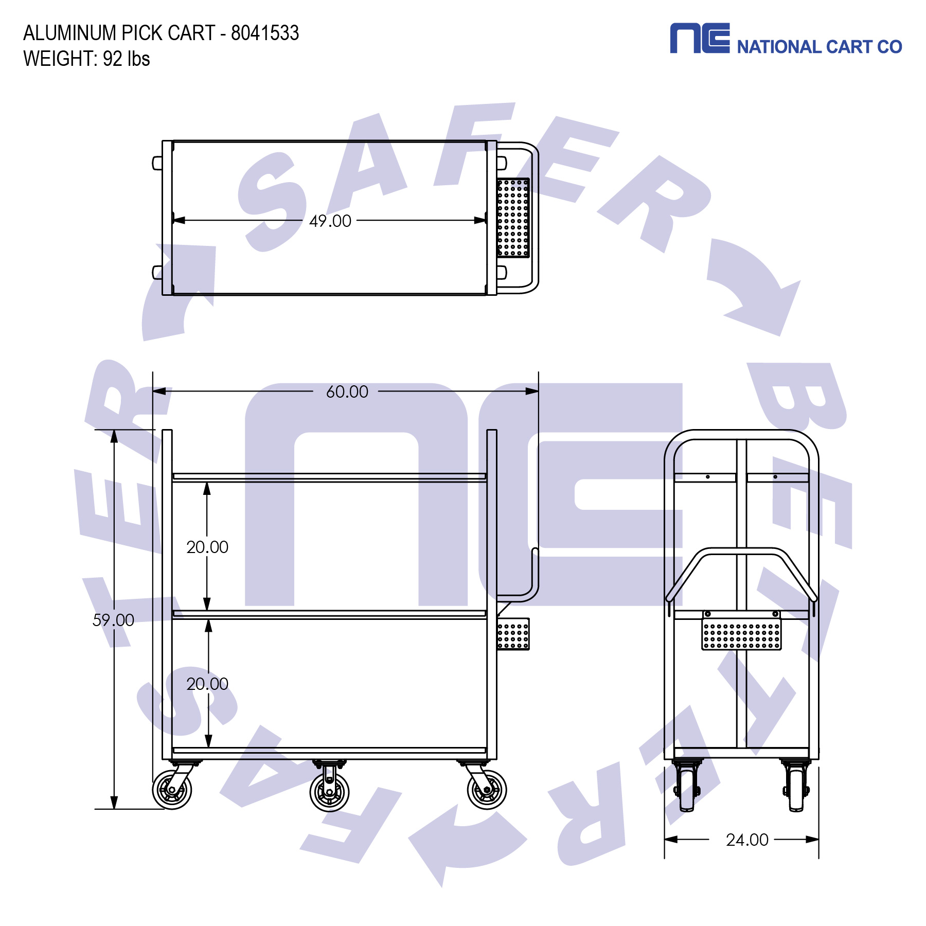 Utility Cart with 3 Shelves Utility Cart with 3 Shelves picking cart Three Shelf Distribution Cart picking cart 3 shelf picking cart, 3 shelf Picking Cart, picking cart, ecom cart, ecommerce cart, ecommerce picking cart, picking cart,