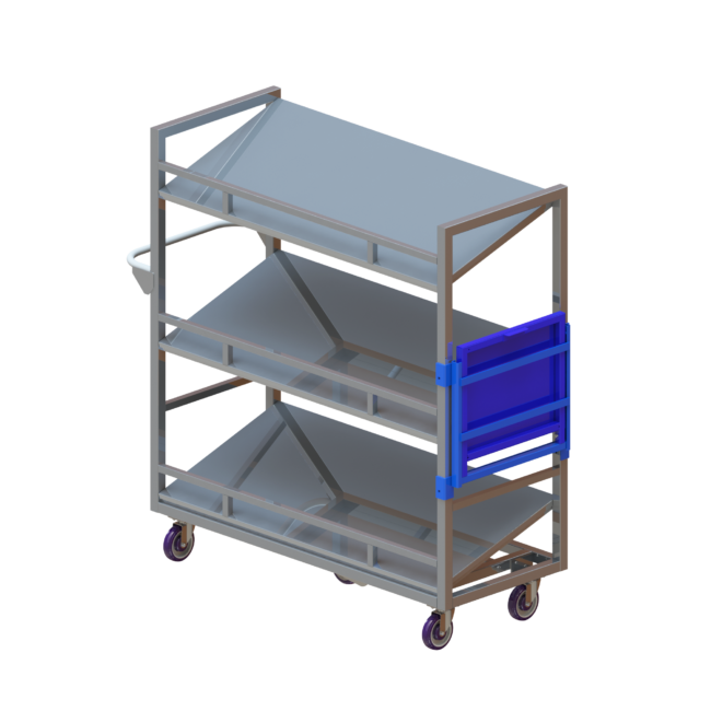 Aluminum Slant Shelf Pick Cart | National Cart picking cart