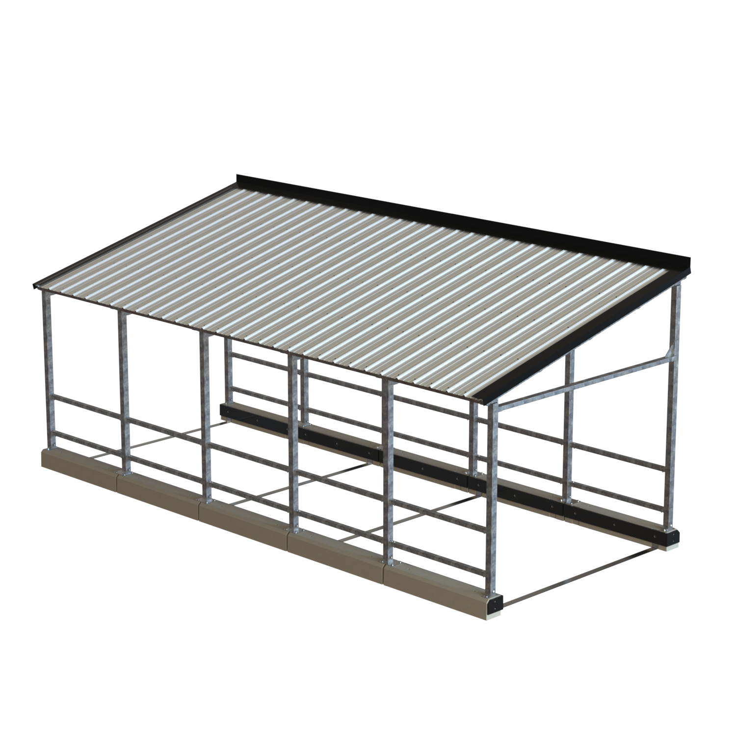 Lean To Cart Corral | National Cart Covered Cart Corral