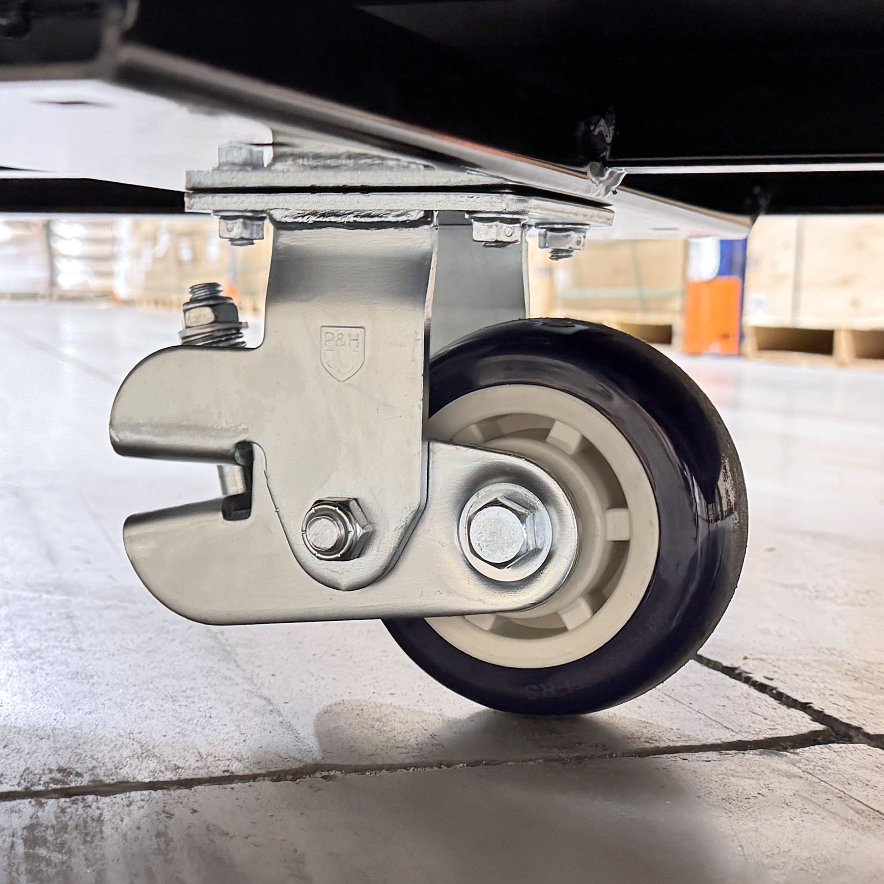 The 4-Shelf Non Sort Rebin Cart helps prevent products from falling while transporting through the facility.