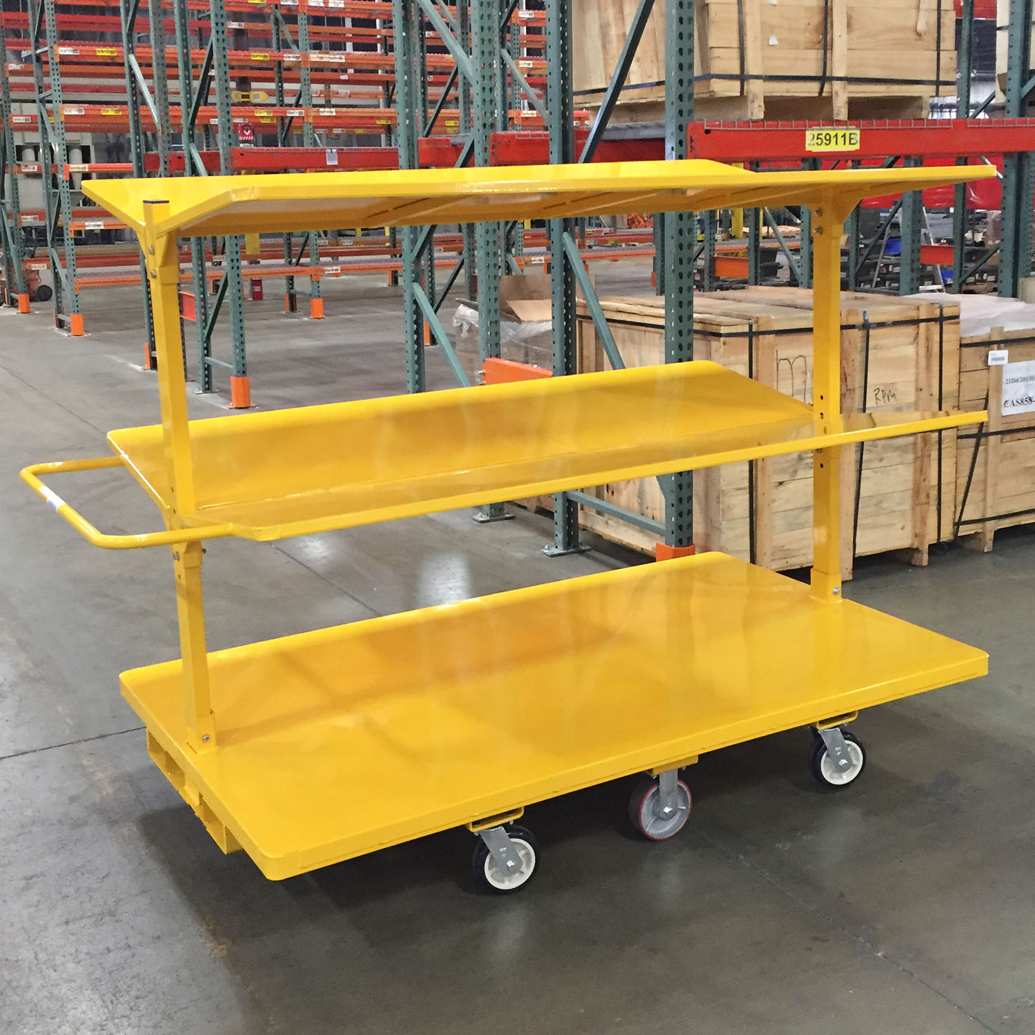 Forklift compatible slant shelf distribution cart Forklift Cart picking cart material handling