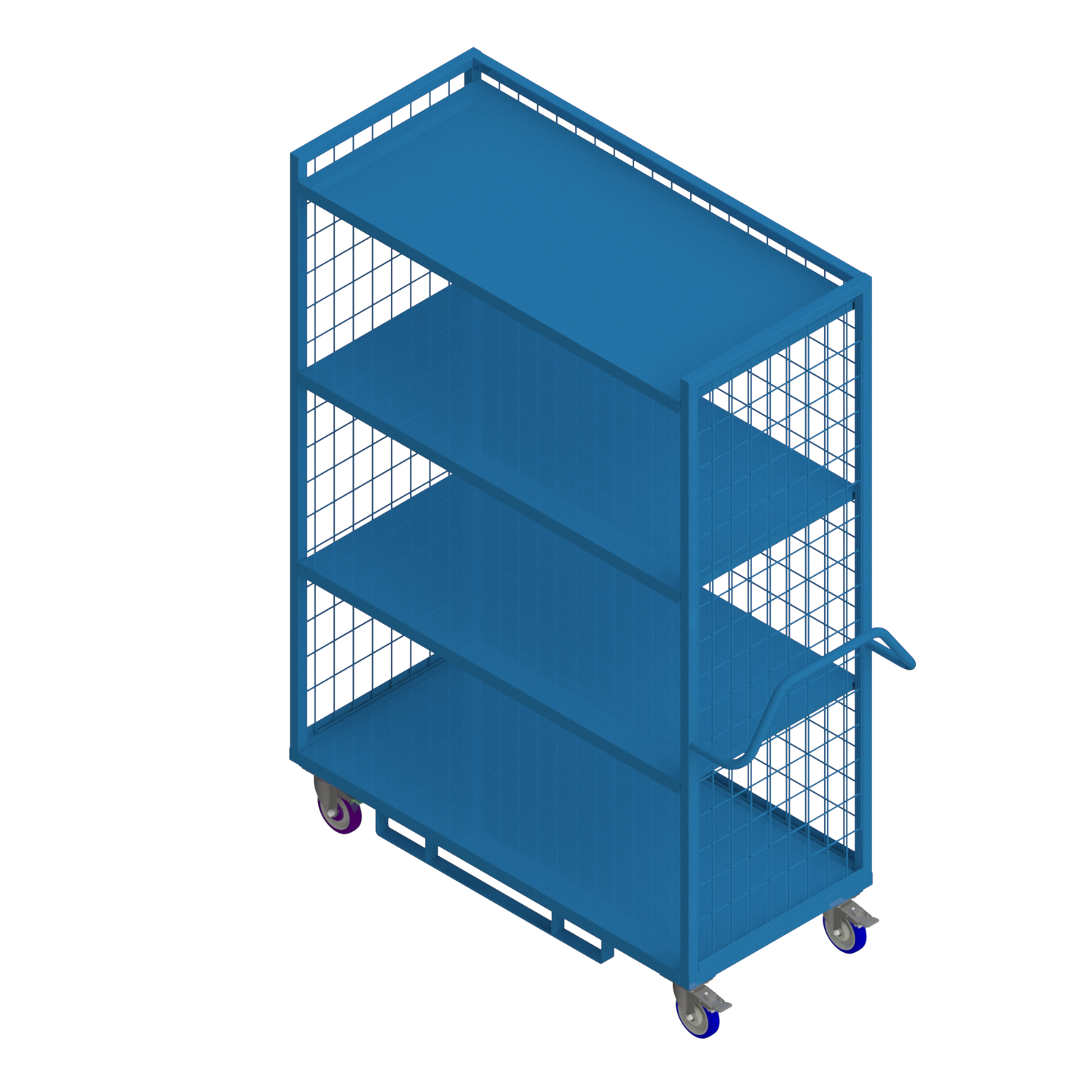 FOUR SHELF FORKLIFT POCKET BACK STOCK CARTS | National Cart