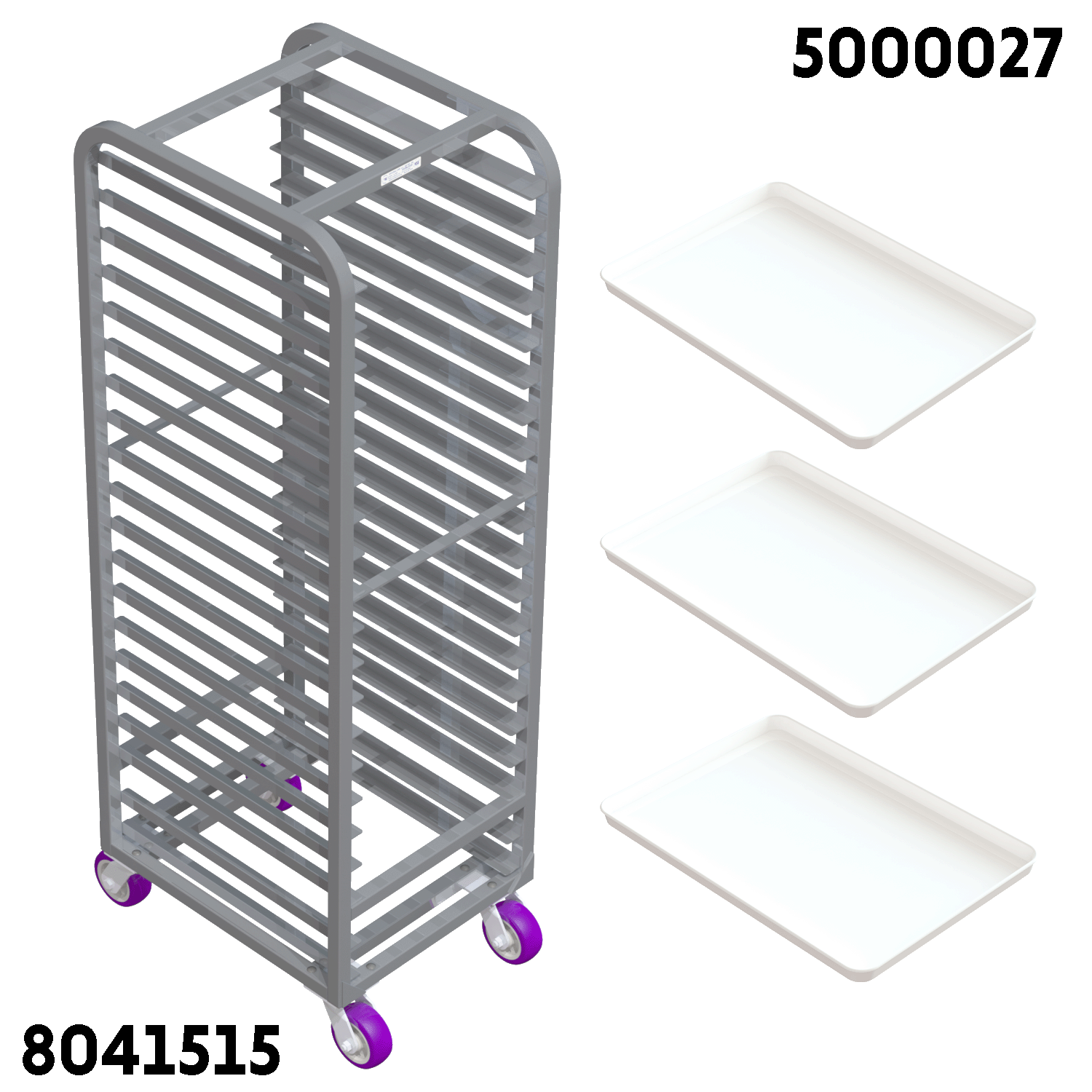 NSF approved. This food service carts meets strict standards and procedures imposed by NSF.