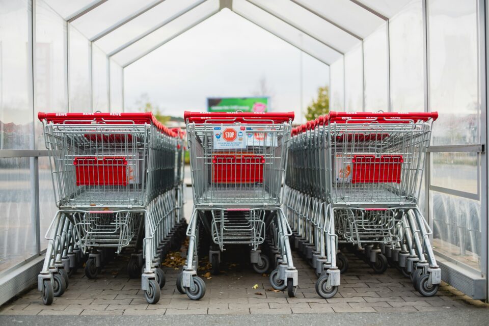 carts under a cart corral