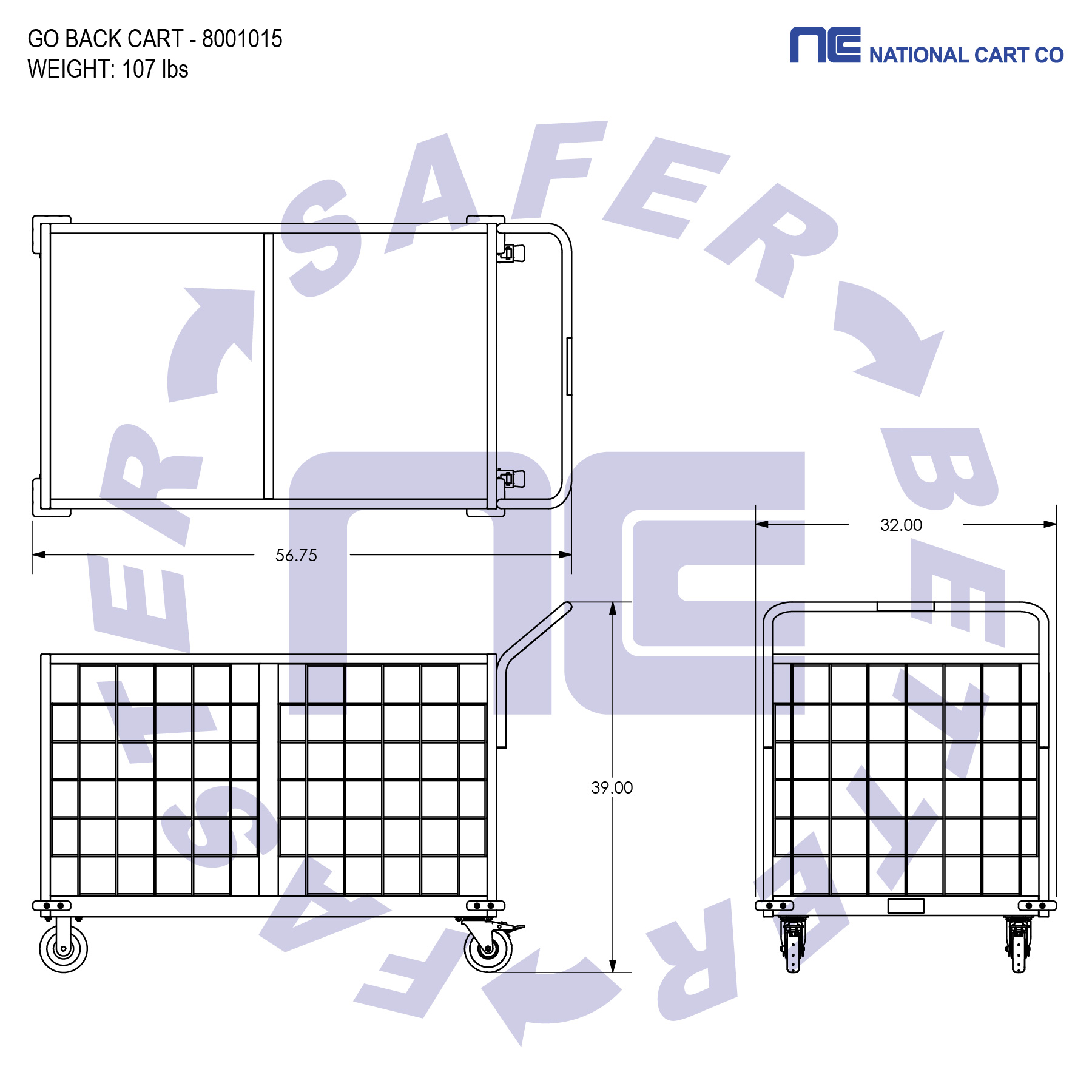 Material Handling Cart Double Bin Cart Load Runner Cart Warehouse Equipment Heavy-Duty Cart Efficient Storage Solutions Transport Cart for Materials Industrial Carts