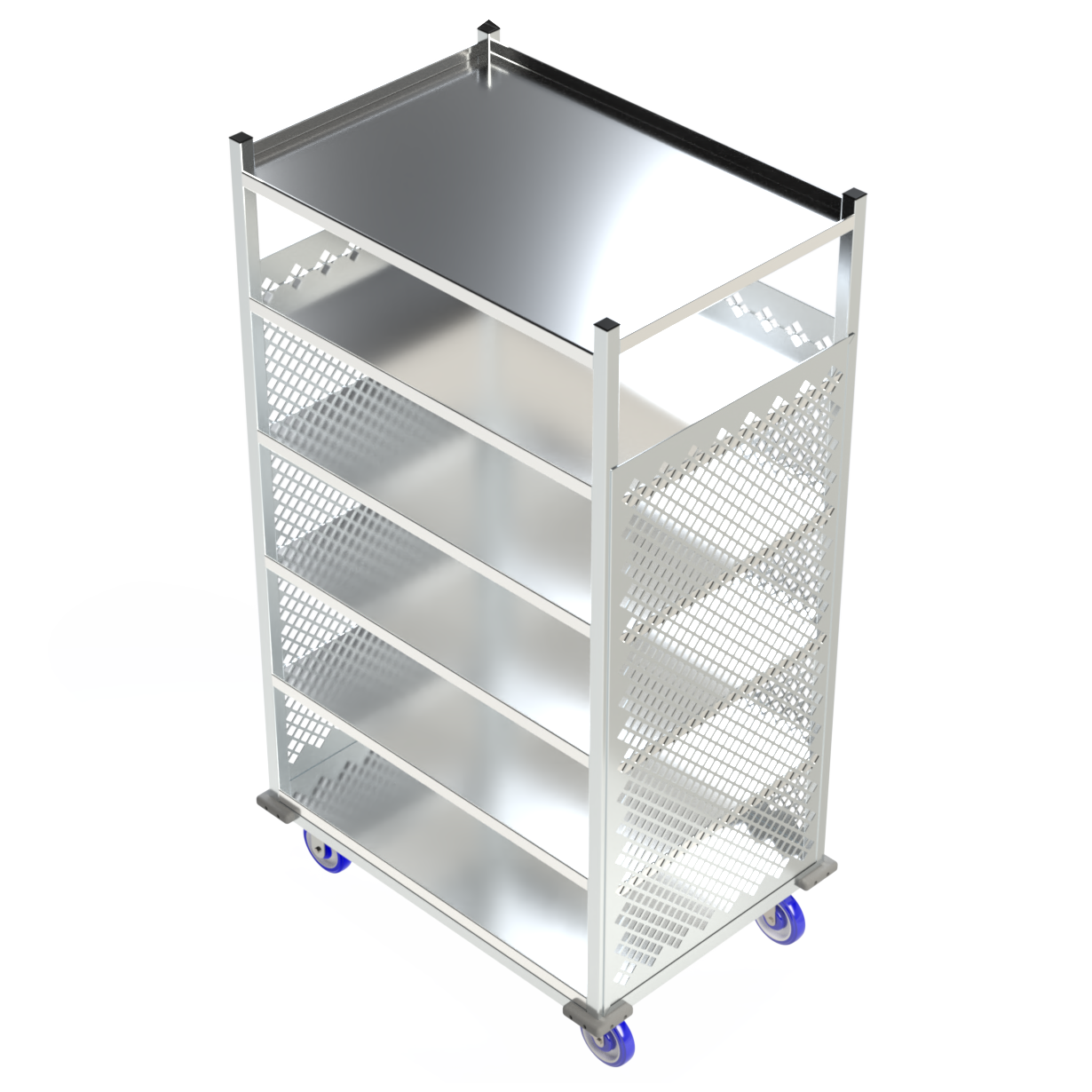 6 SHELF ALUMINUM UTILITY CART | National Cart