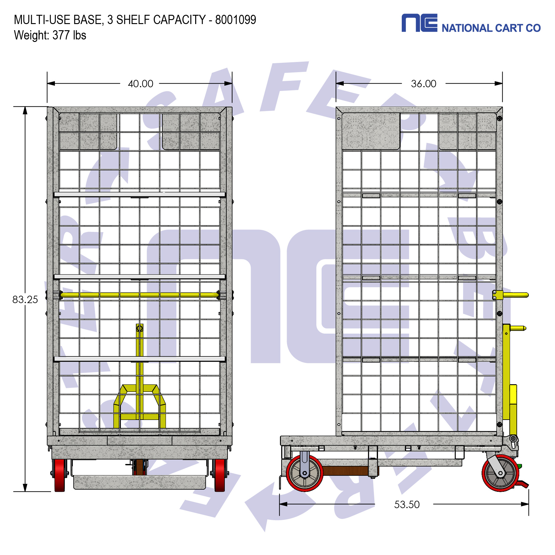 Heavy Item Cart Shelf Cart Walkie Rider Pick Cart Heavy-duty steel pockets Forklift compatible cart Polyurethane wheels Phenolic wheels Manpowered cart Bulk item cart Durable cart Steel construction cart Powder coat finish Raised edge shelves Vertical tubes containment Large handle cart 4-wheel cart Easy mobility cart Versatile cart Increased productivity cart Fully assembled cart