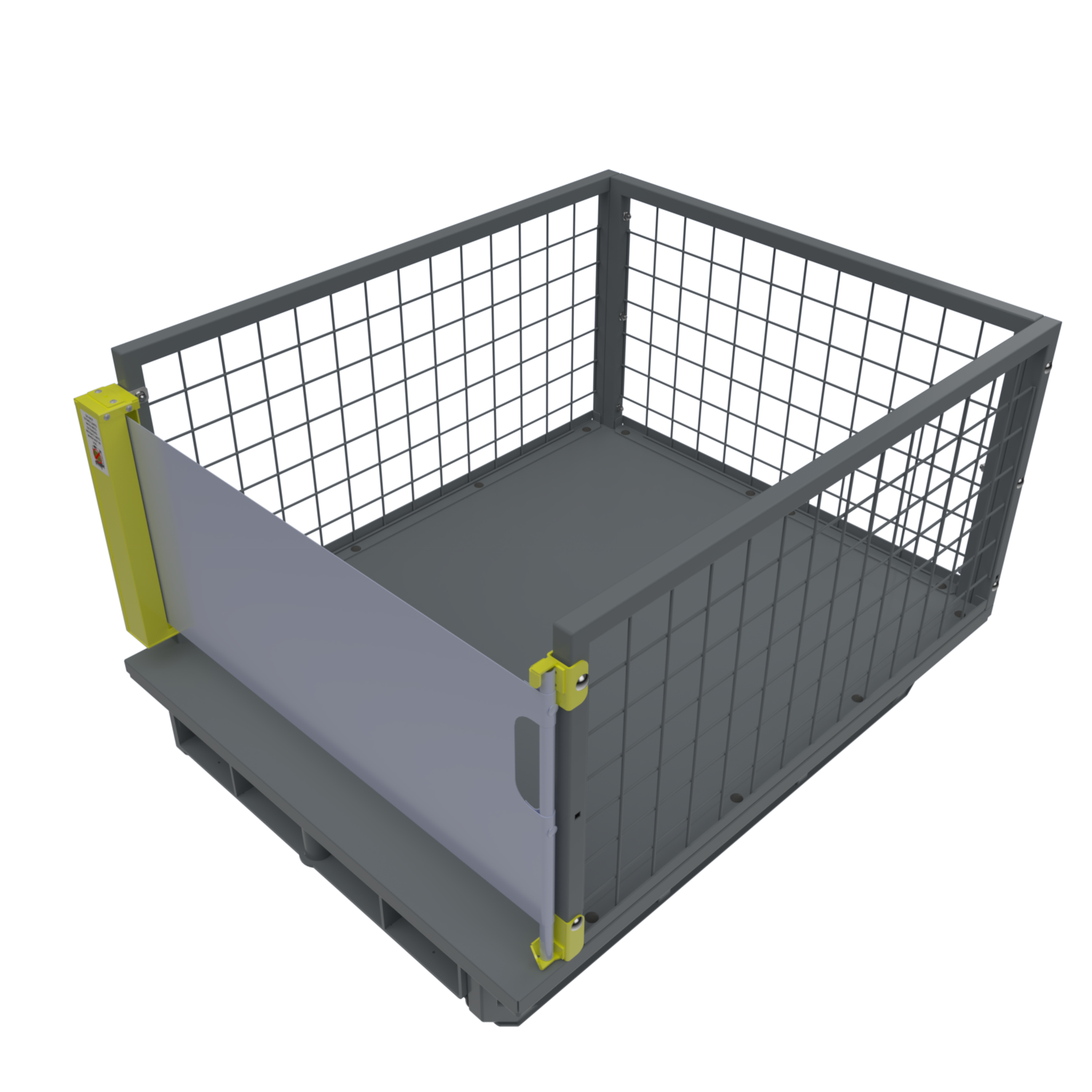 Pallet Sled Cage with Drop Gate – Order Picking & Material Handling ...