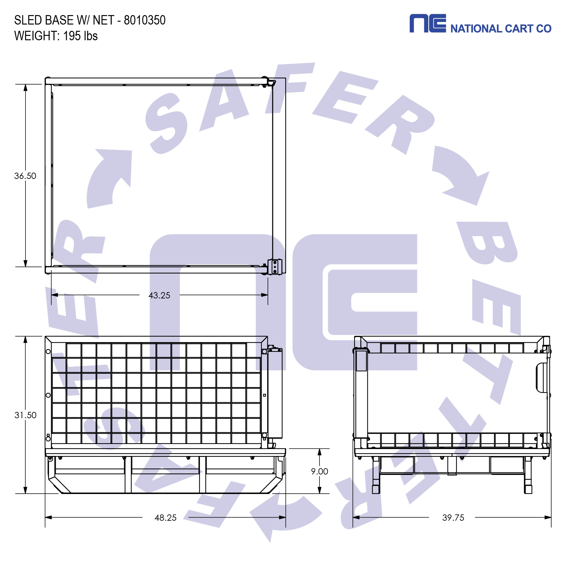 Pallet Sled Cage with Drop Gate – Order Picking & Material Handling ...